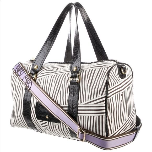 Henri Bendel Disturbed Stripe Medium Duffel - Picture 2 of 14